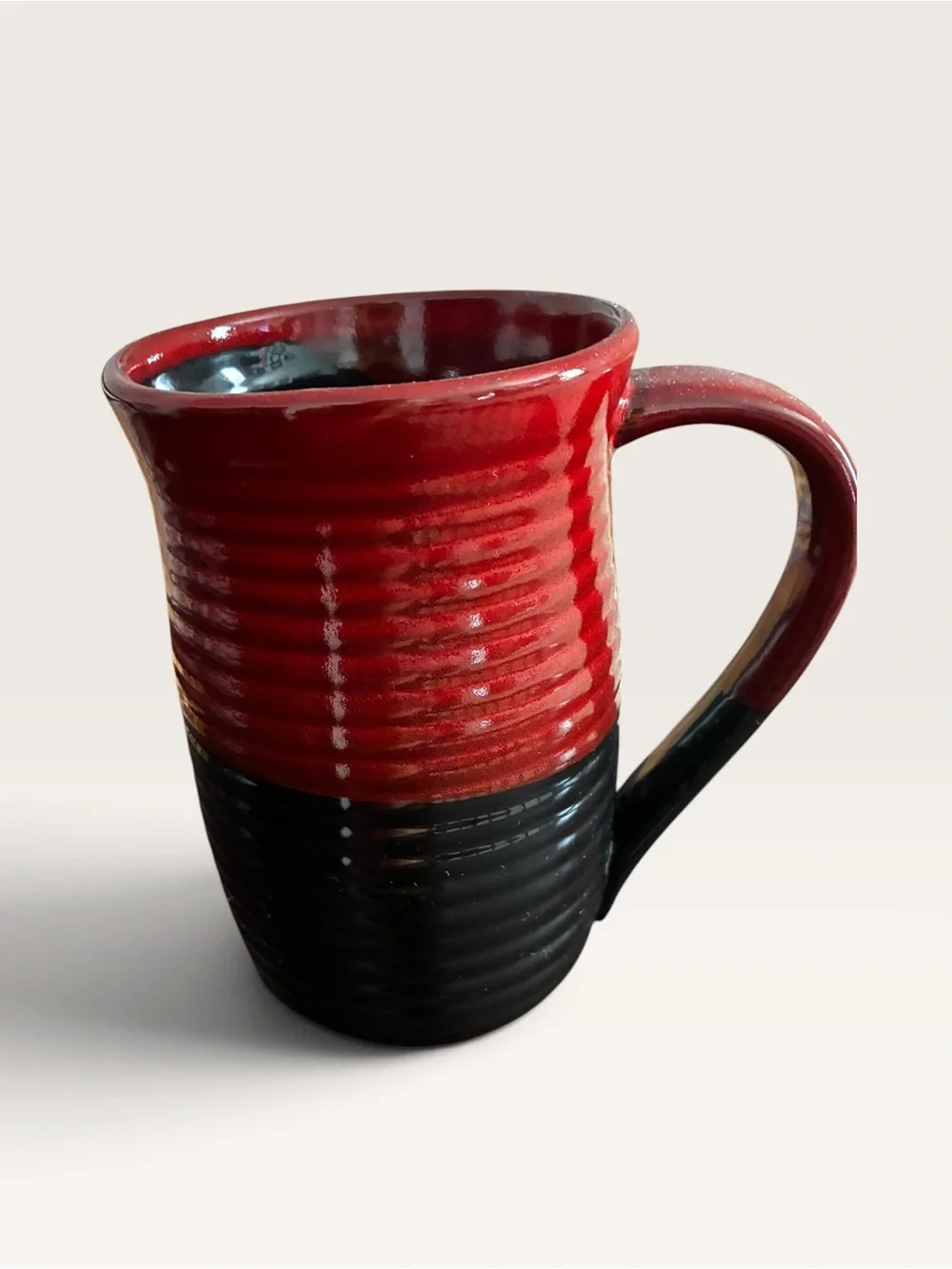Red and Black Ceramic Mug - Home Dining